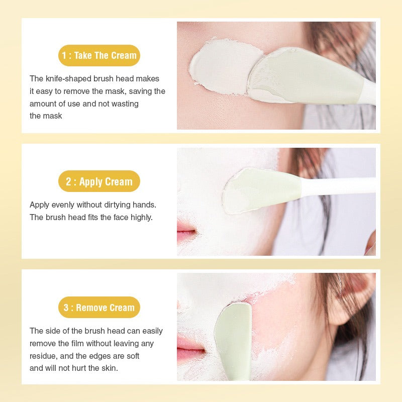 A step-by-step guide on how to use the Double-Head Facial Mask Brush