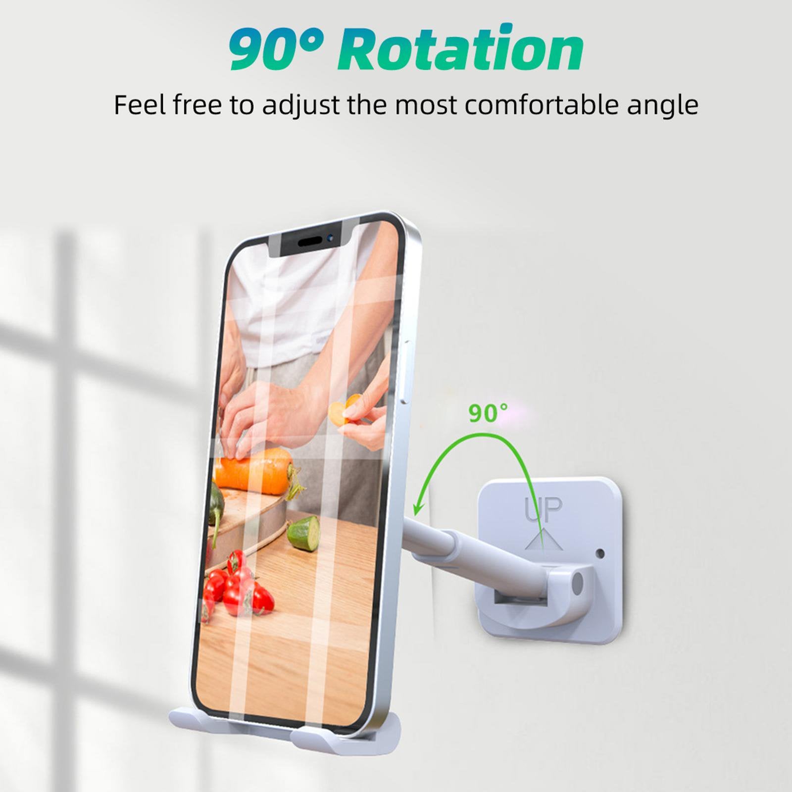 Wall Mounted Telescopic Mobile Phone Holder Bracket angle