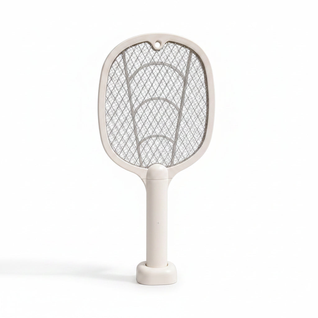 2-in-1 Electric Mosquito Swatter Racket with UV Mosquito Lamp.