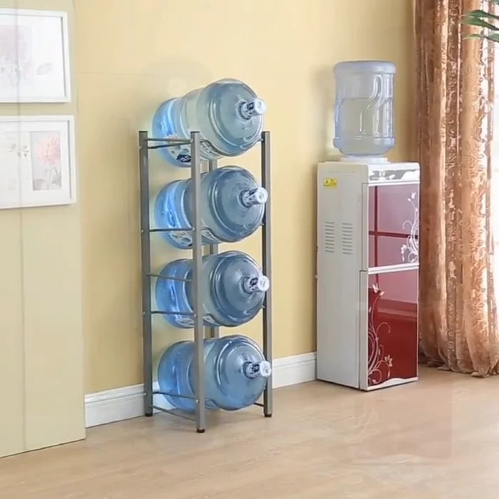 Water Bottles On A Rack