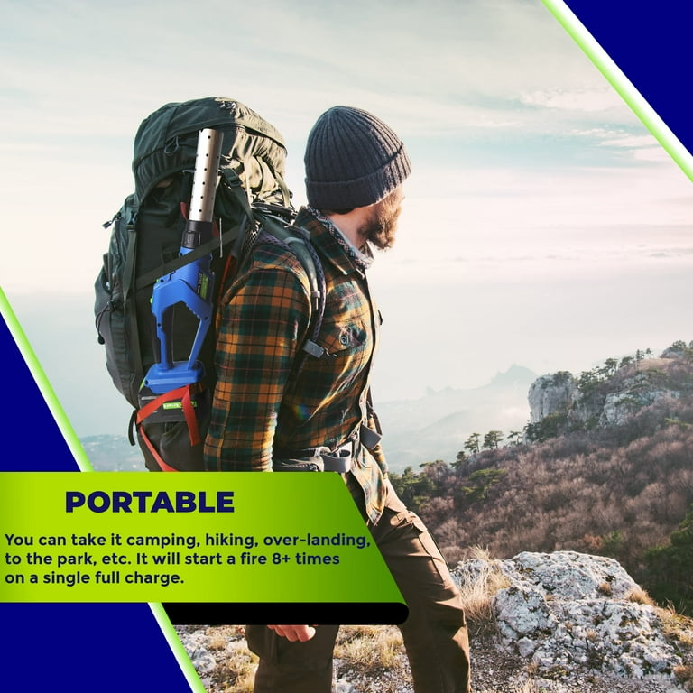 A Person is Carrying 20V Cordless Charcoal Lighter While Travelling.