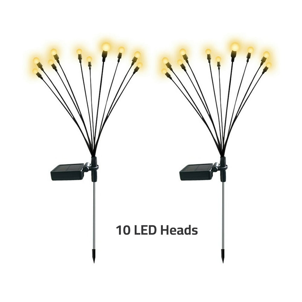 2 Pcs Solar Waterproof Outdoor LED Firefly Garden Decor Light (Zero Electricity Cost)
