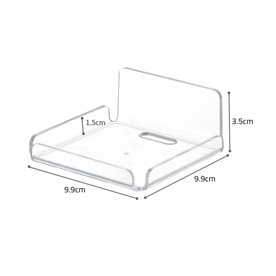 Size Of 2 Pcs Wall Mounted Mini Storage Rack.