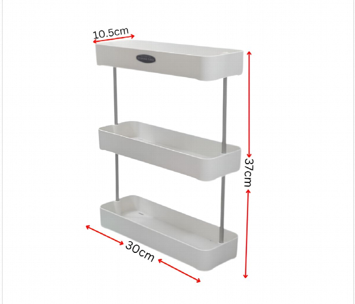 Size Details of 3-Layer Multifunctional Storage Rack.