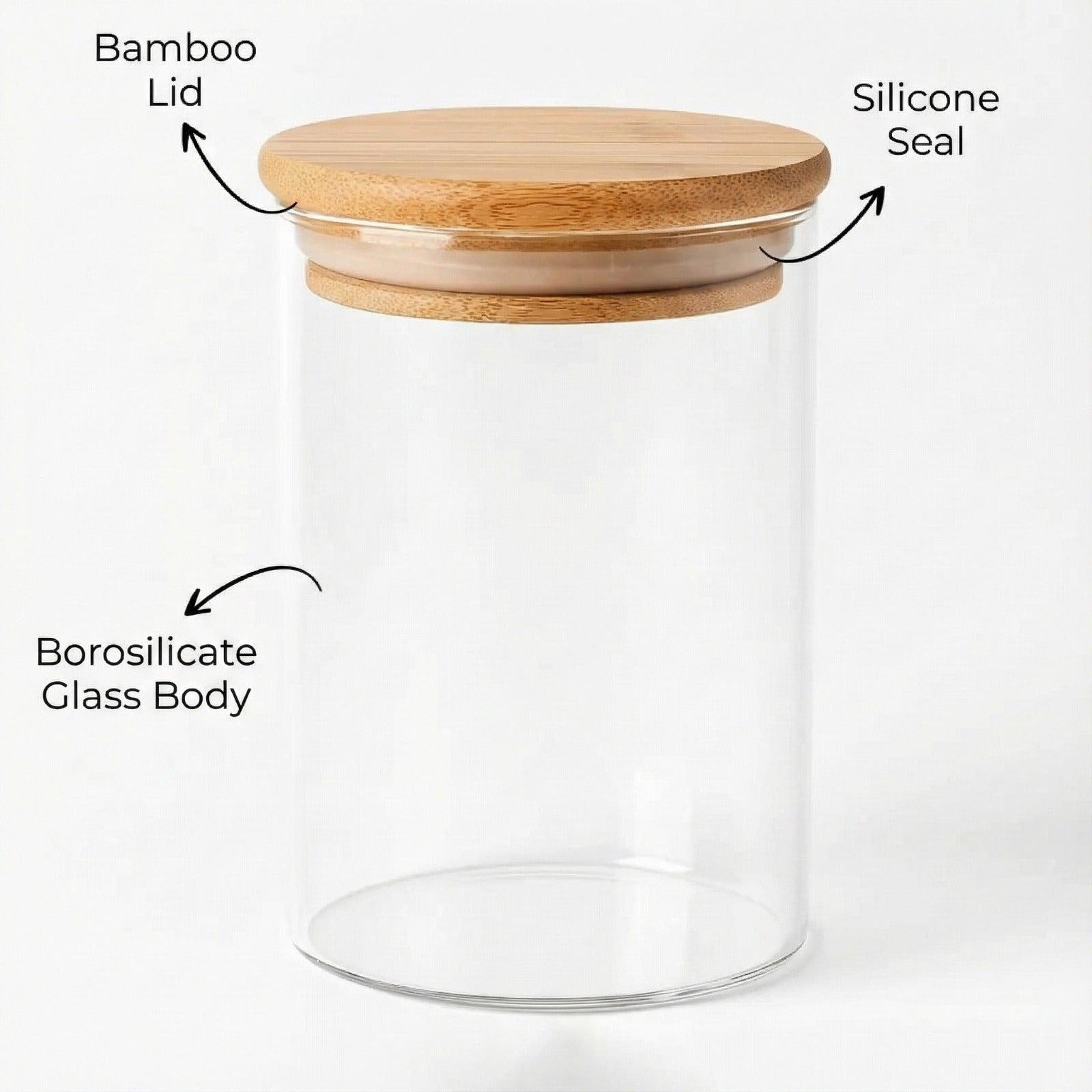 Spice Jar from 3-Tier Spice Storage Jar Set with Wooden Rack Organizer.