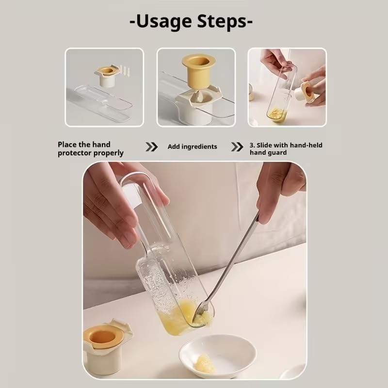 A Person is Demonstrating the Usage Steps of 3-in-1 Triple Mini Slicers.