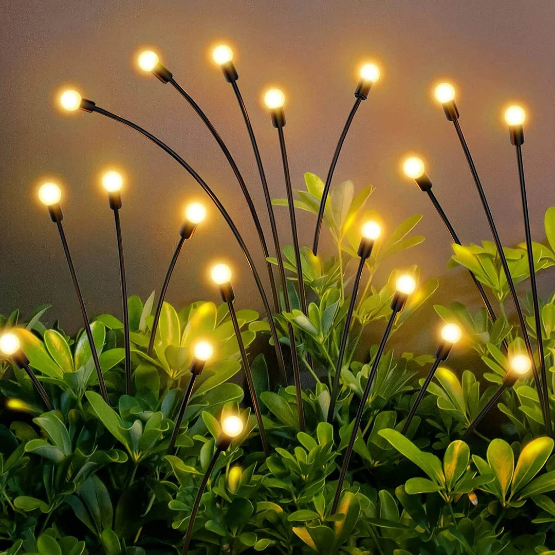 2 Pcs Solar Waterproof Outdoor LED Firefly Garden Decor Light (Zero Electricity Cost)
