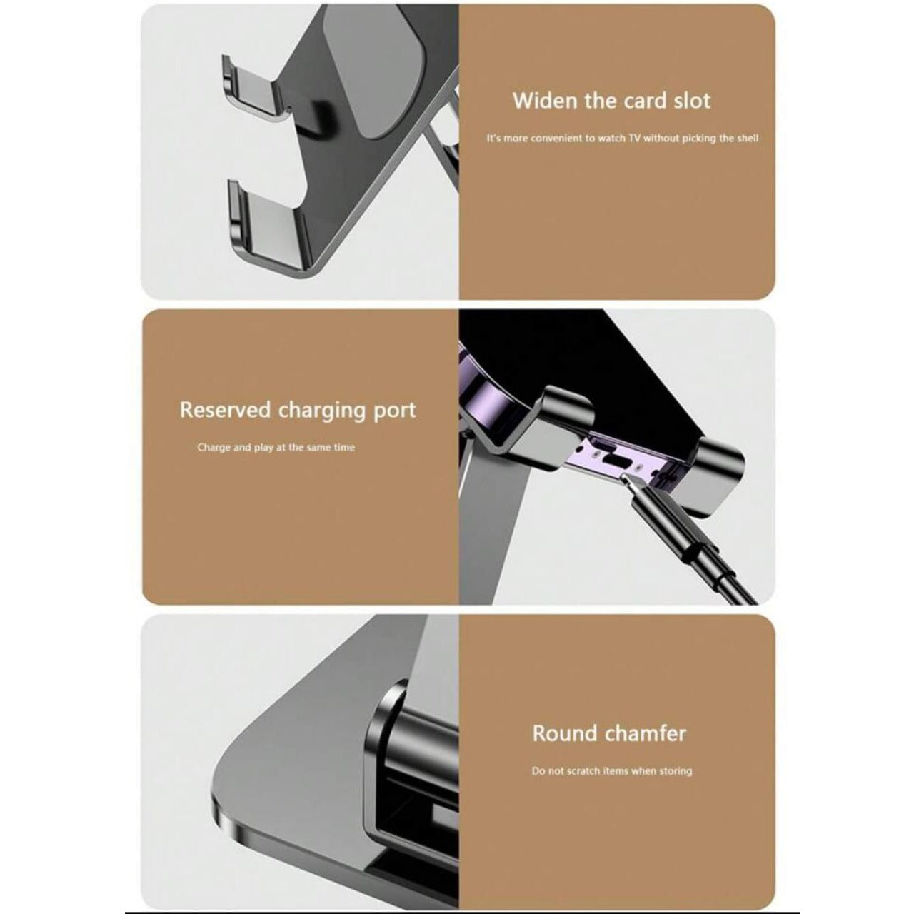 Parts Of 360 Degree Rotating Mobile Phone/ Tablet Holder Stand.