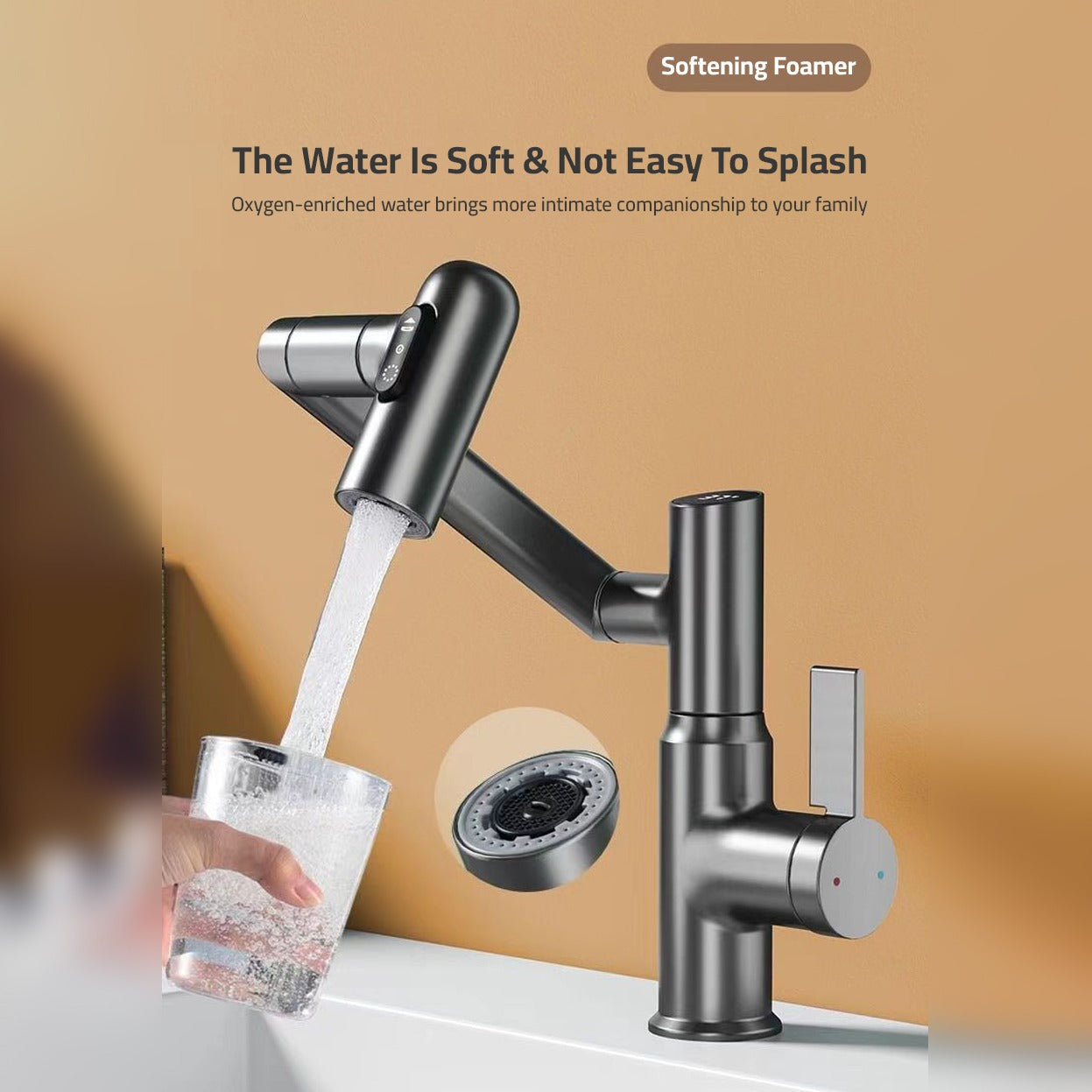 Digital Display LED Basin Faucet.