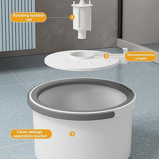 Different functionalities of the 360° Spin Mop and Bucket Set