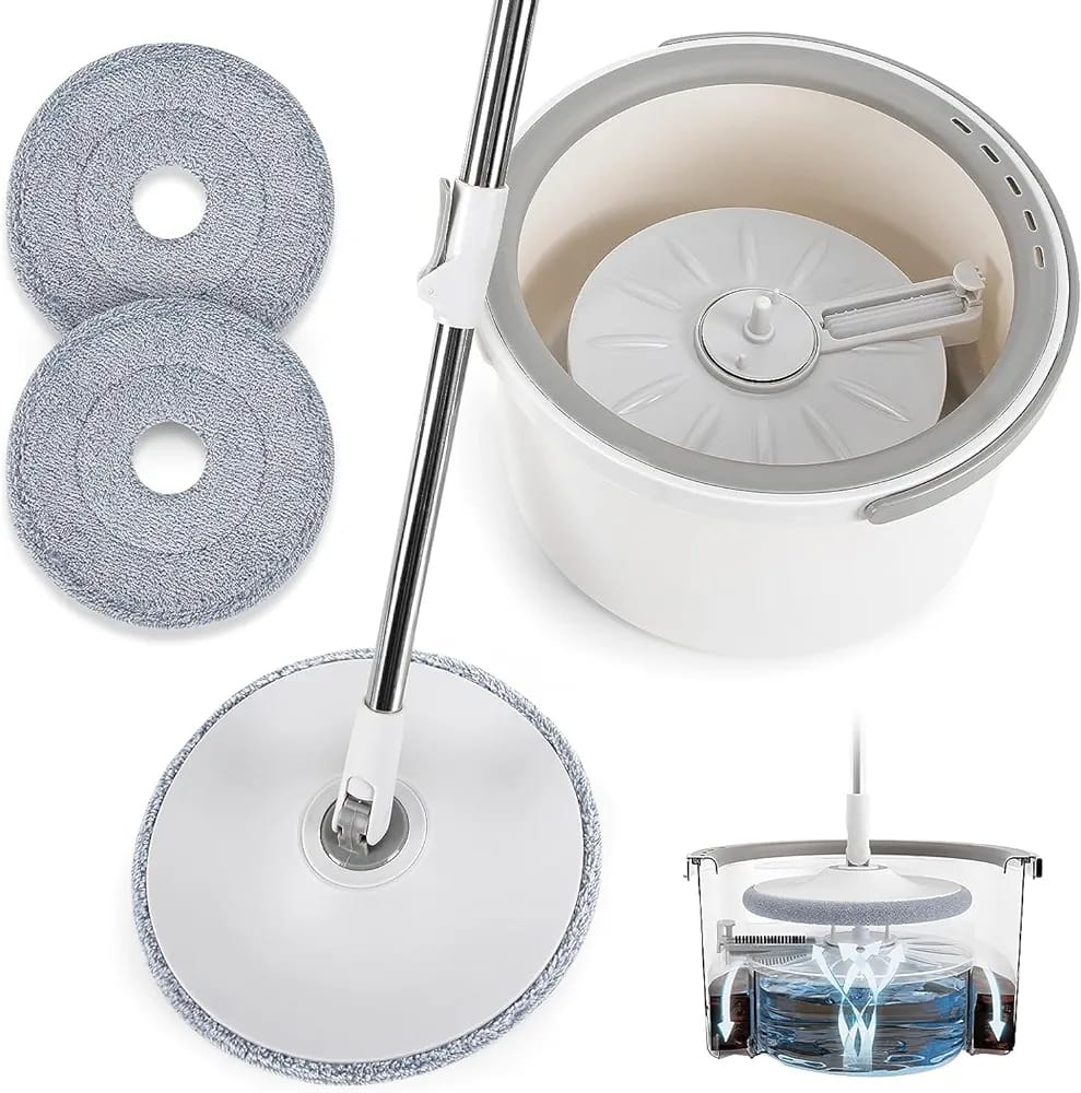 Inside the 360° Spin Mop and Bucket Set