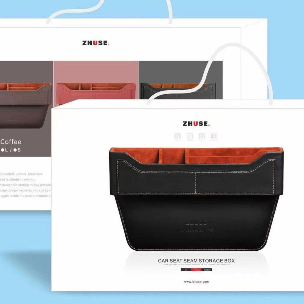 Car Seat Seam Storage Box - Car Organizer for Phone, Cards, Keys