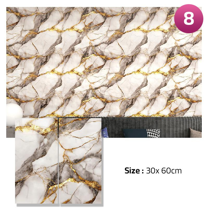 3D Imitation Marble Pattern Wall Sticker.