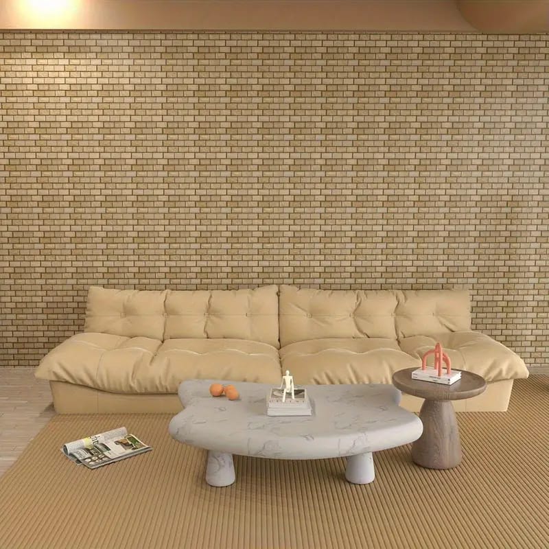 Living Room is Decorated With 3D Wall Stickers.