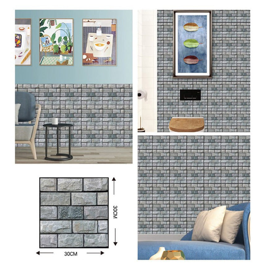 Wall Of Living Room is Decorated With 3D Wall Stickers.