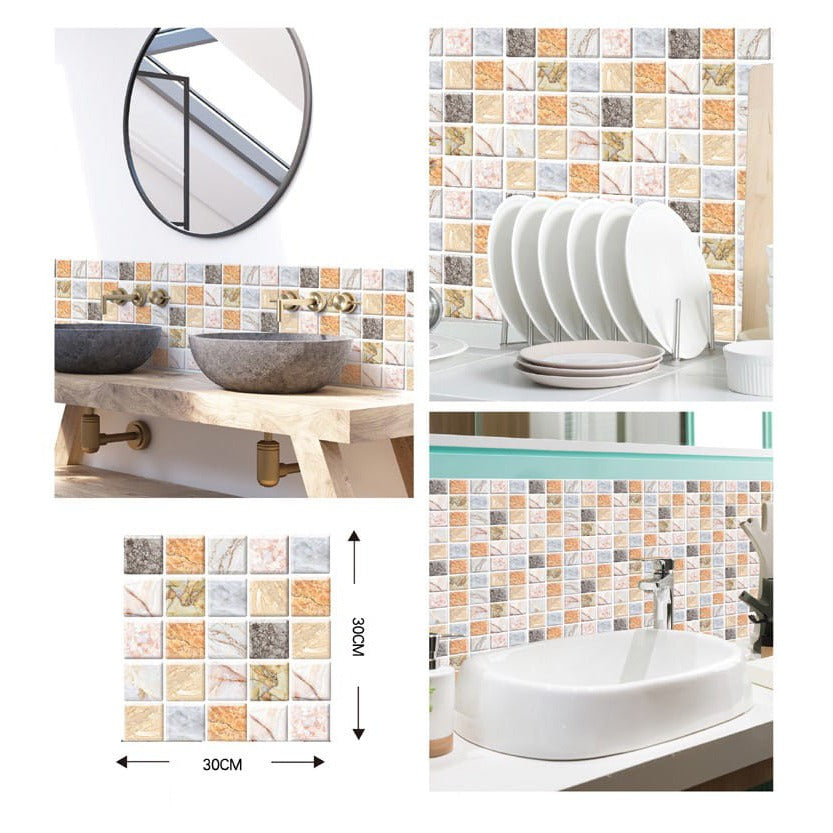 Wall Of Washroom is Protected With 3D Wall Stickers.