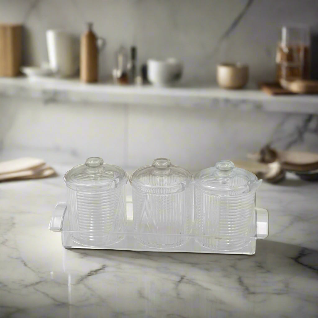 3 Pcs Acrylic Seasoning Pot.