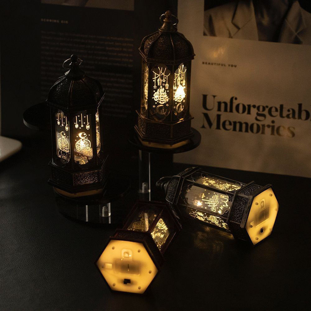 A Set Of 4 Ramadan Eid Lantern Decor Lights.