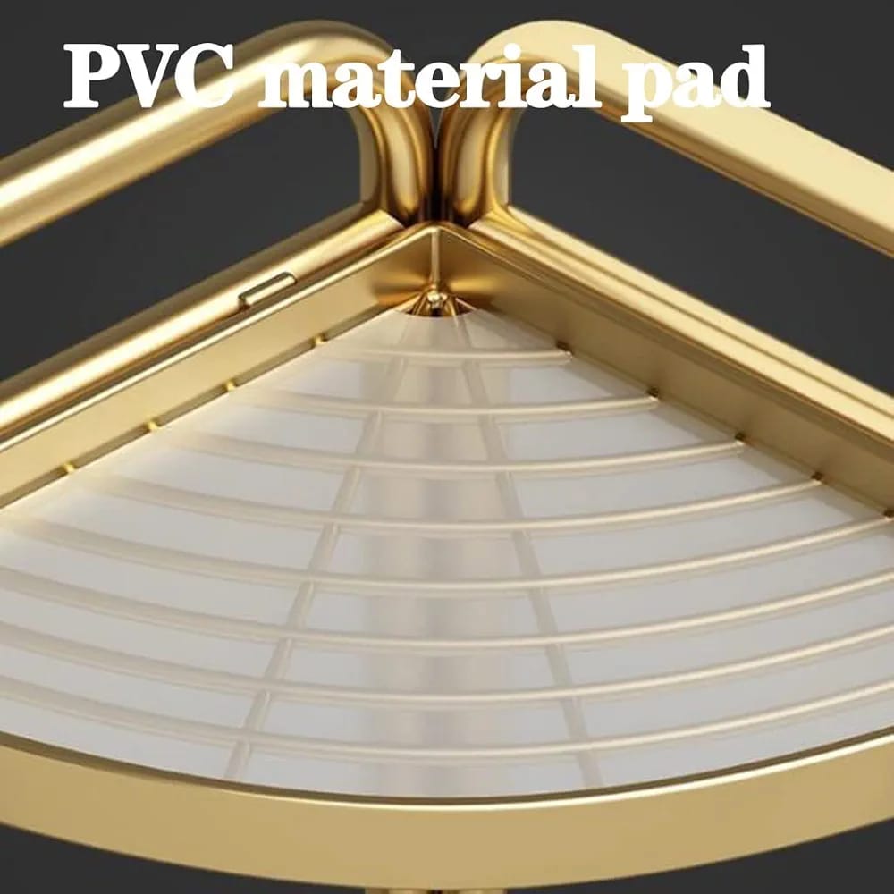 A PVC Pad is Placed On the Rack Of 5-Tier Corner Storage Rack.