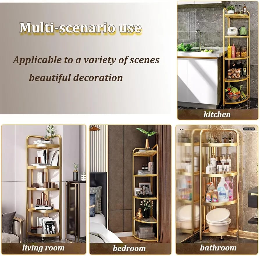 Multi Usage Of 5- Tier Corner Storage Rack.