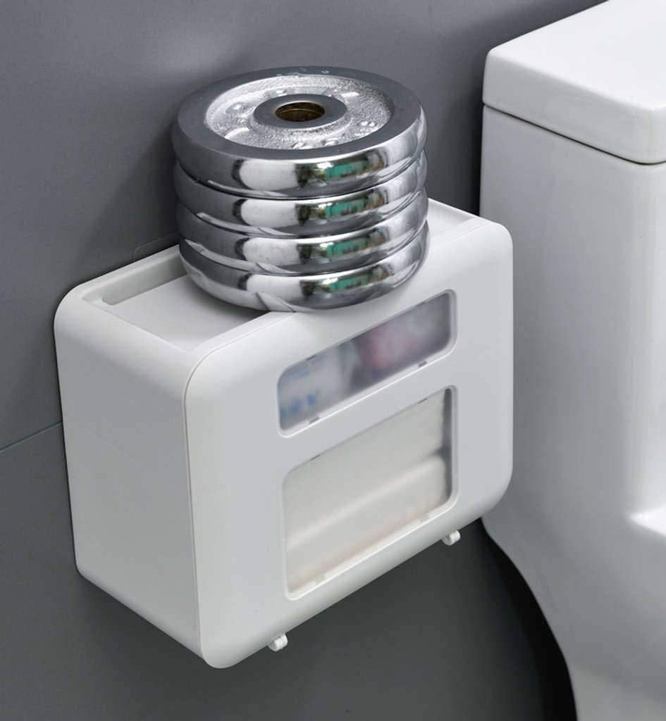 Wall Mounted Waterproof Double Layer Toilet Paper Dispenser