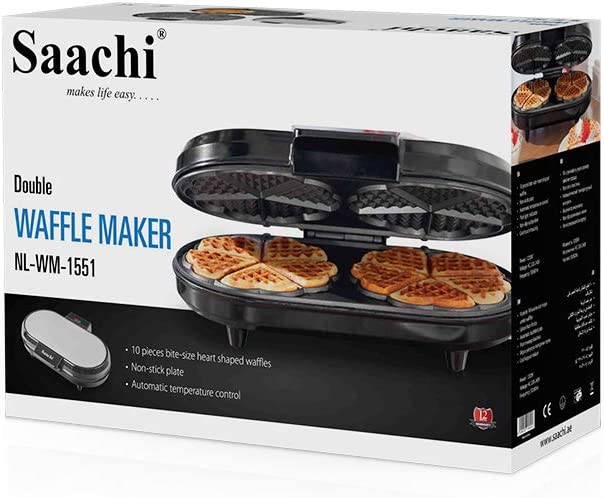 Saachi Waffle Maker, Black, NL-WM-1551