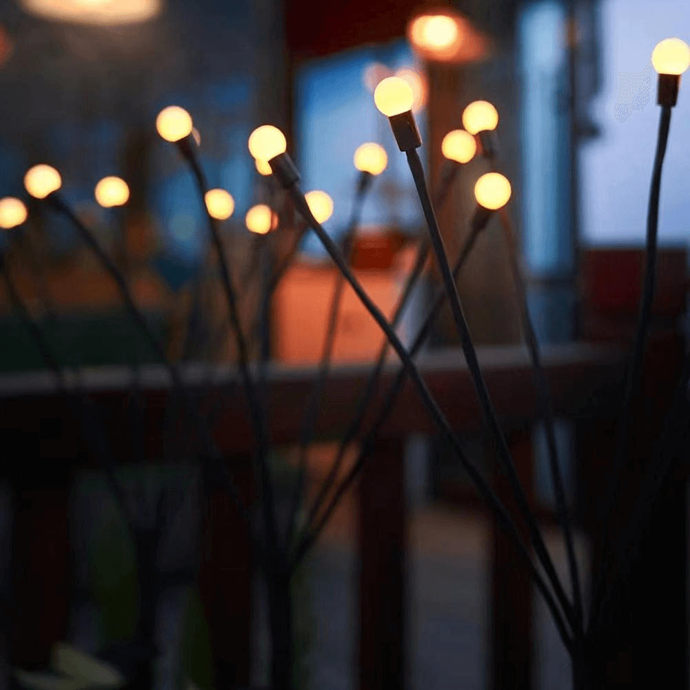 2 Pcs Solar Waterproof Outdoor LED Firefly Garden Decor Light (Zero Electricity Cost)