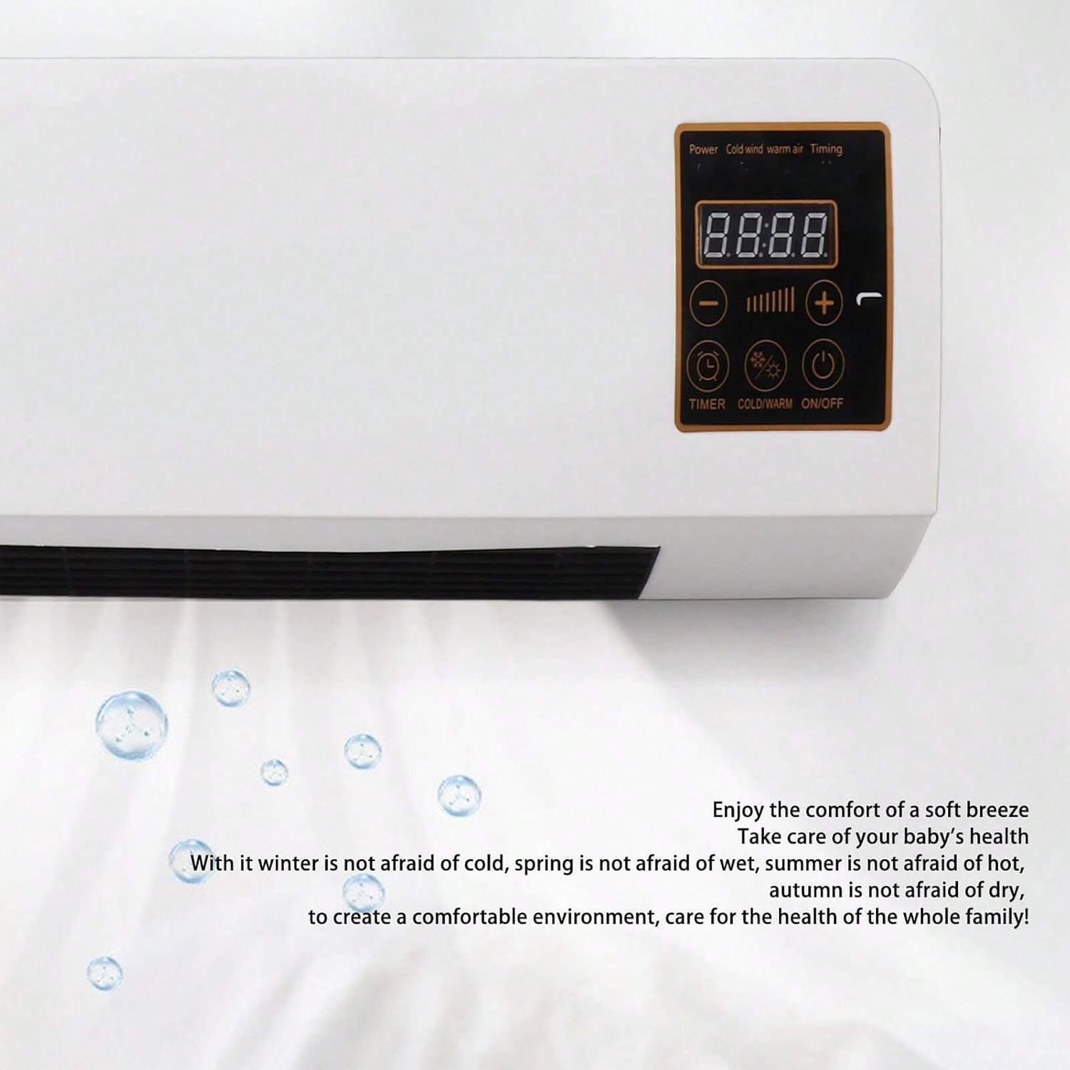 Wall Mounted Mobile Air Conditioner & Heater, Portable Mini AC, Fast Heating & Cooling