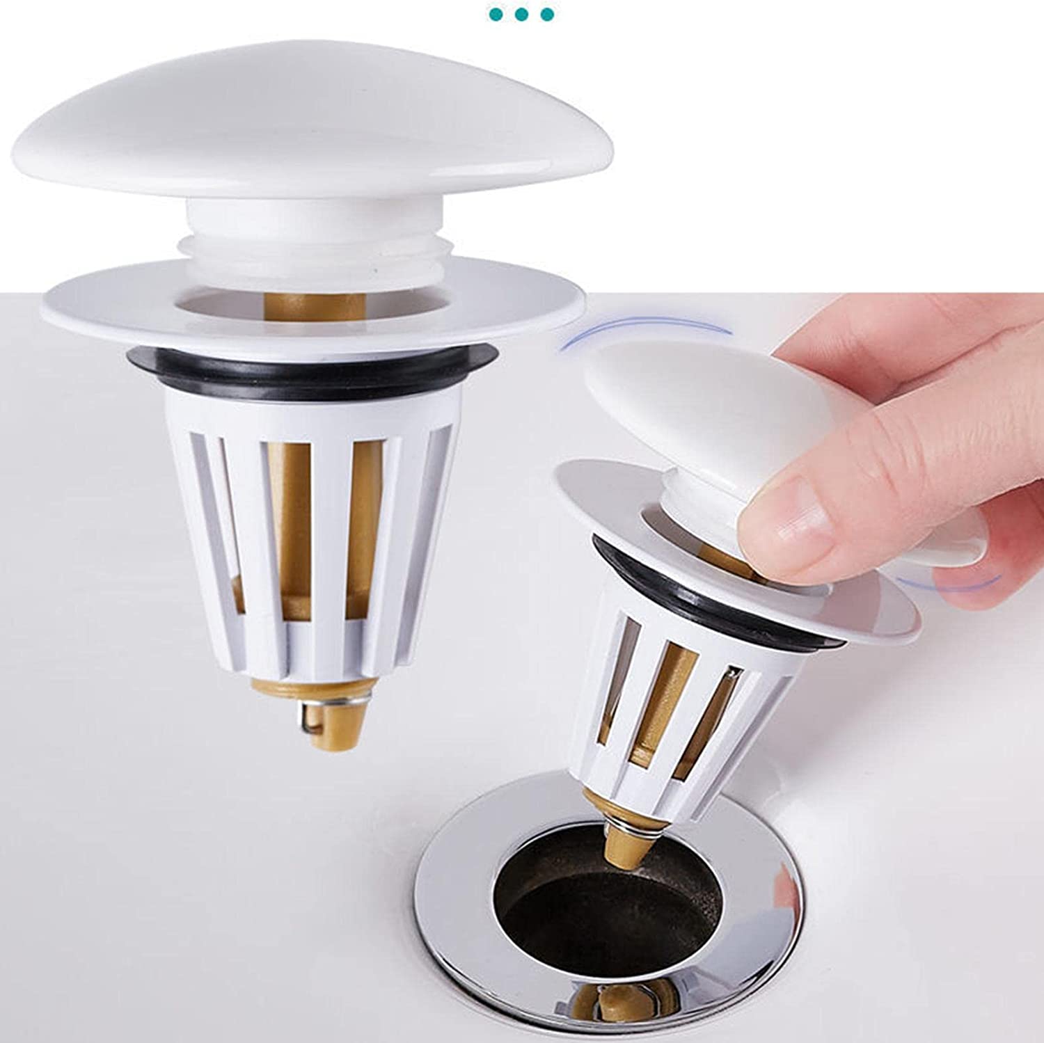 Bathroom Sink Stopper Drain Filter with Hair Catcher