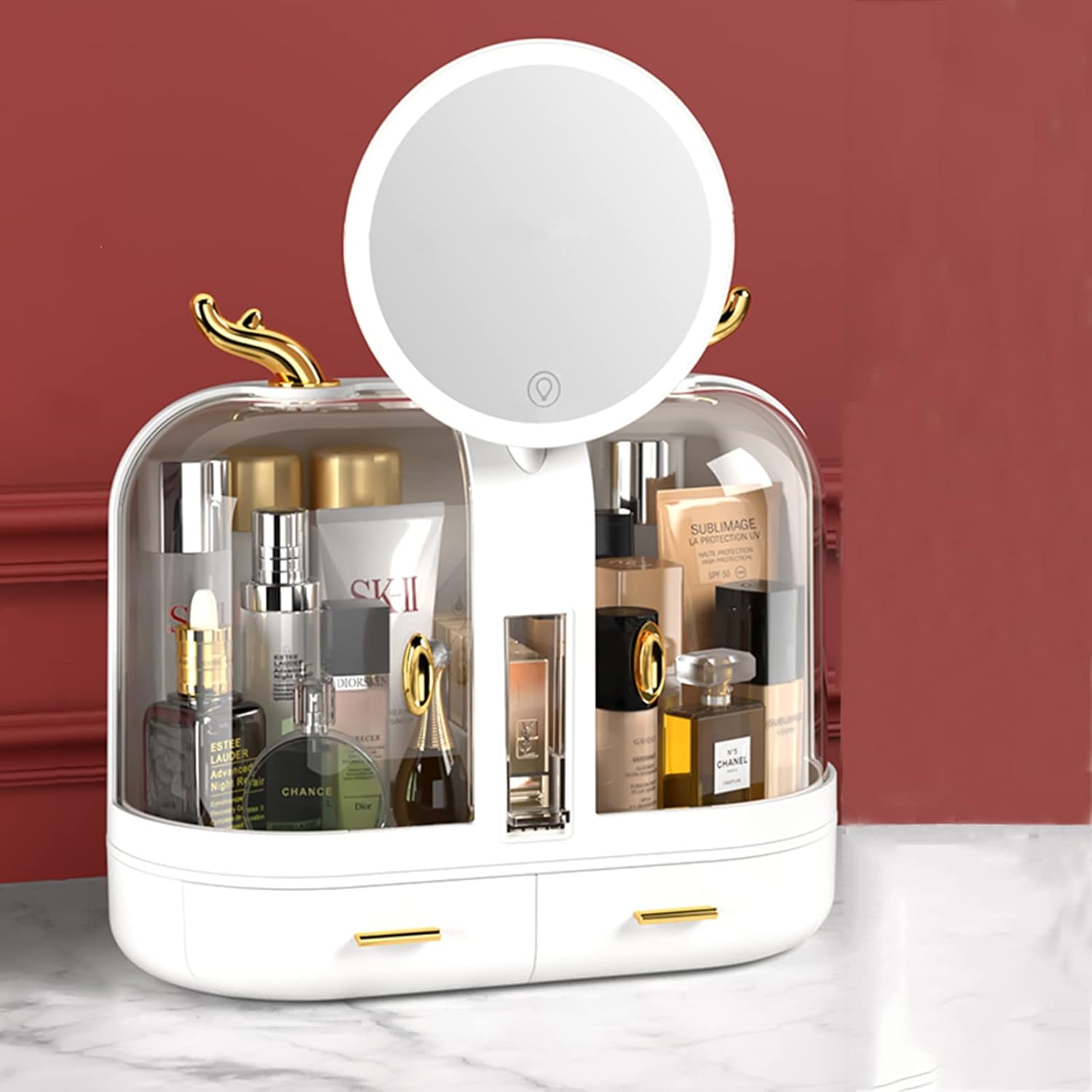 Makeup Storage Box, Cosmetic Organizer with Drawers