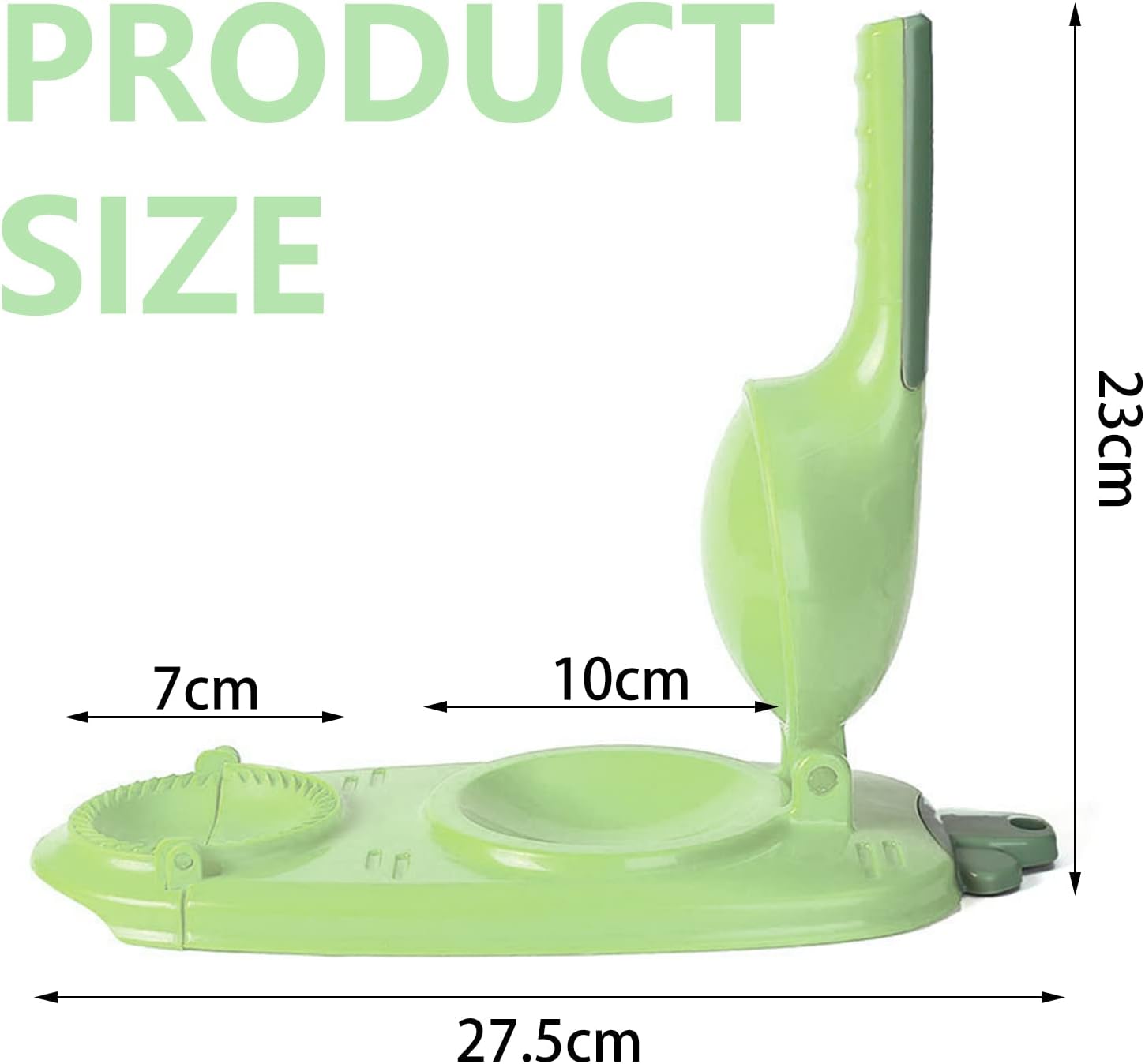 2in1 Dumpling Maker Mould Machine with its size