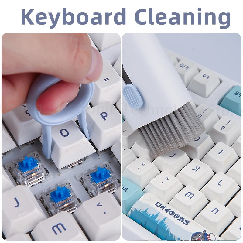 7-in-1 Gadgets Cleaner Kit, Earphone Cleaning Pen For Headset iPad Phone, Keyboard Keycap Puller Kit