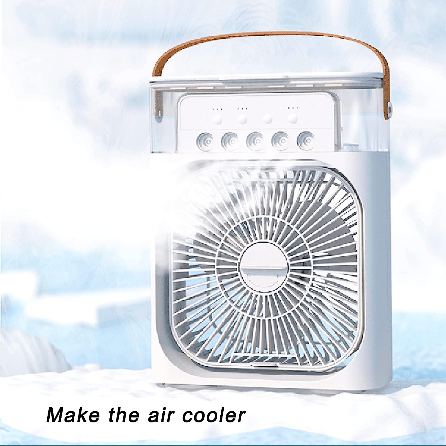 Portable Air Cooler Diffuser Desk Fan with Night Lamp and Timer