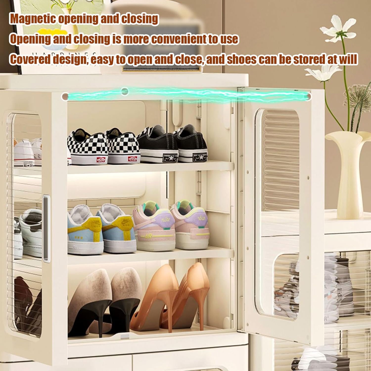Home Storage Cabinet Organizer, Multi-Layer Rack Shelf for Clothes, Shoes, Toys & Household Essentials