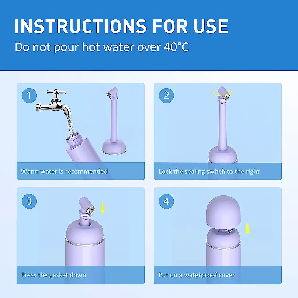 instruction for Portable Travel Bidet Bottle