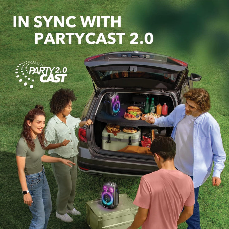 A Gang Partying With ANKER Soundcore Rave Neo 2 Bluetooth Stereo Party Speaker.