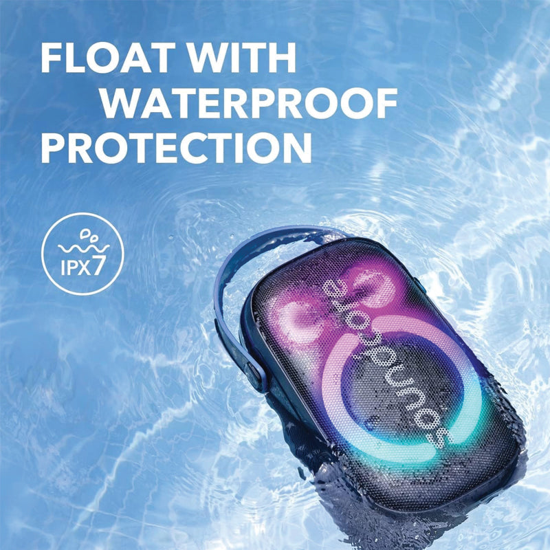Waterproof Property Of ANKER Soundcore Rave Neo 2 Bluetooth Stereo Party Speaker.