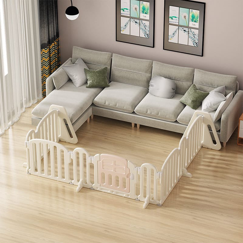 A Baby Guard Safety Gate Setup in Living Room.