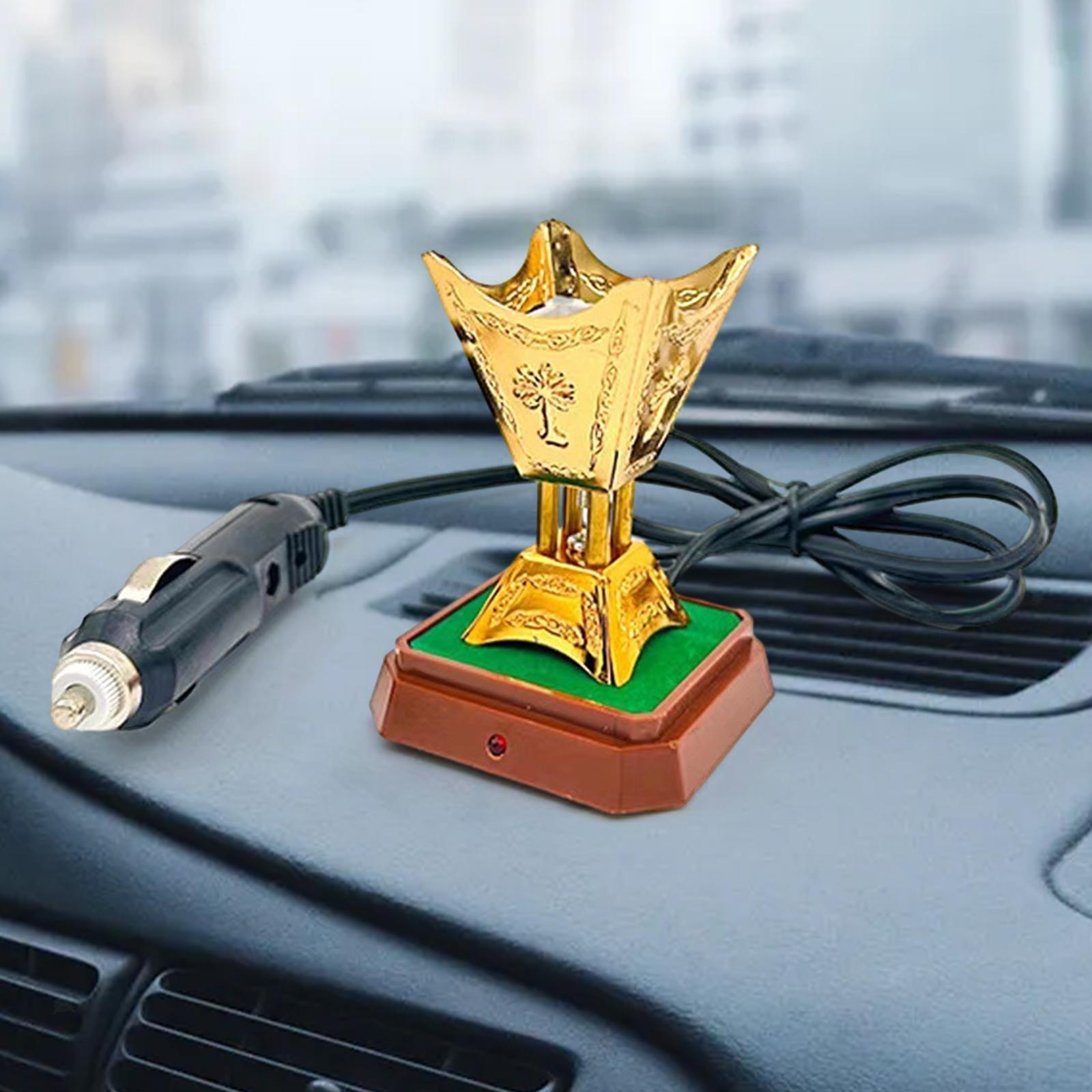 A Car Incense Bukhoor Burner is Placed Inside a Car.