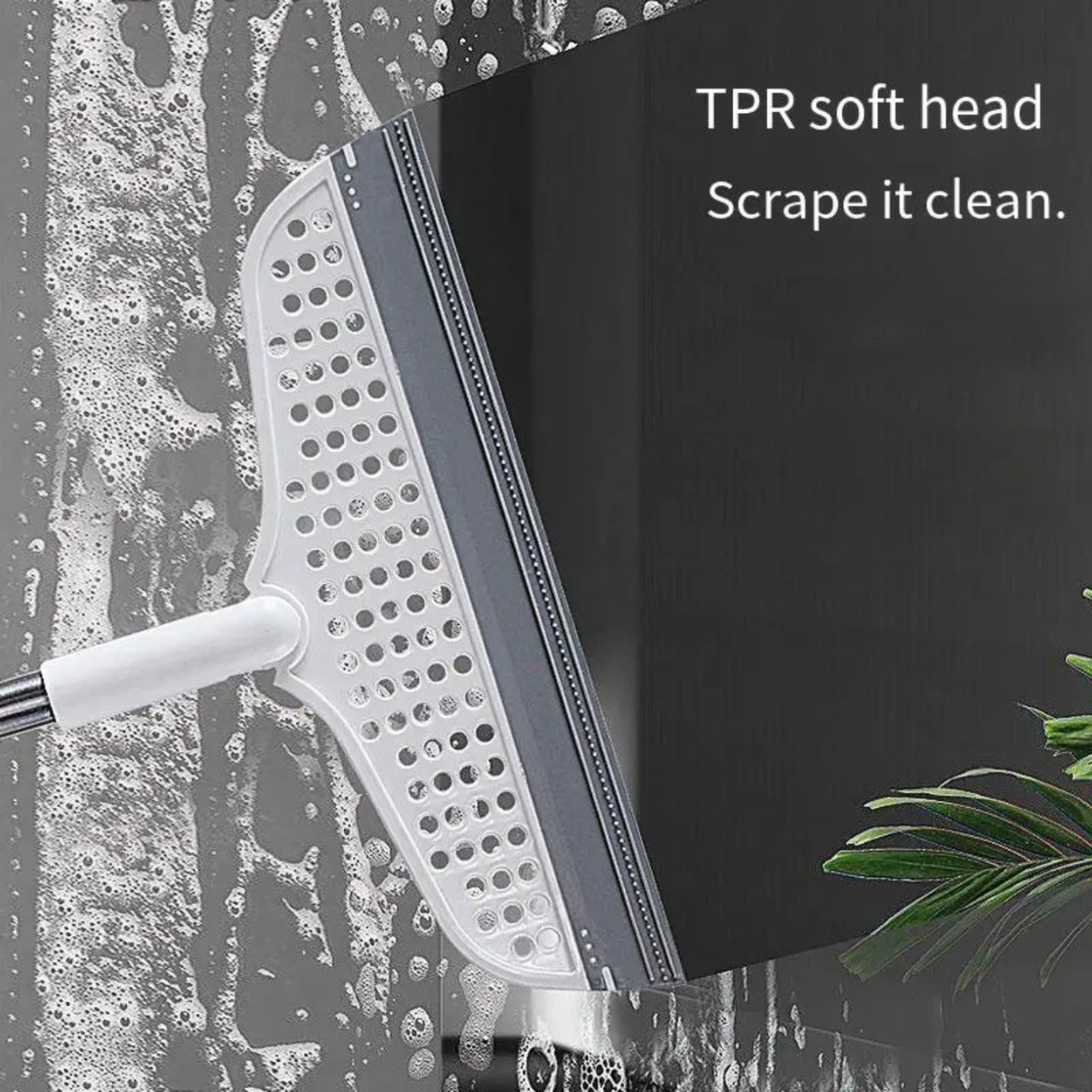 A Floor Wiper Mop is Used to Clean Glass.