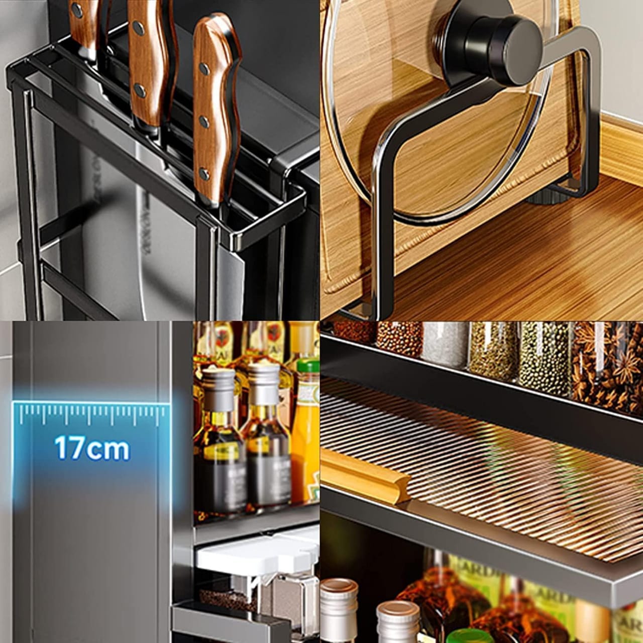 Parts Of A Kitchen Countertop Spice Rack