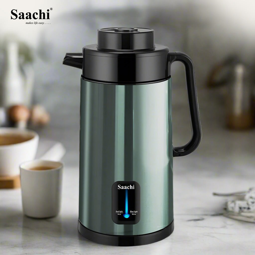 A Saachi 3.0 Liters Electric Flask Kettle NL-KT-7771 in Green Color.