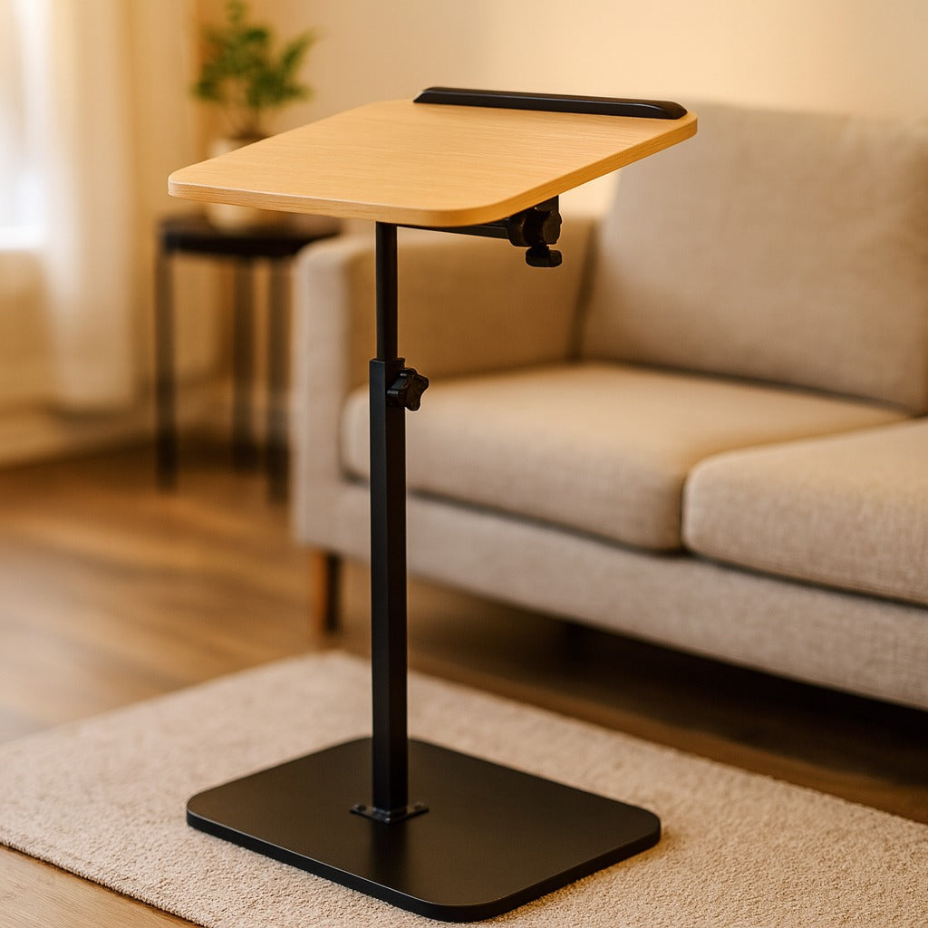 A Adjustable Laptop Table is Placed Near Sofa at Living Area.