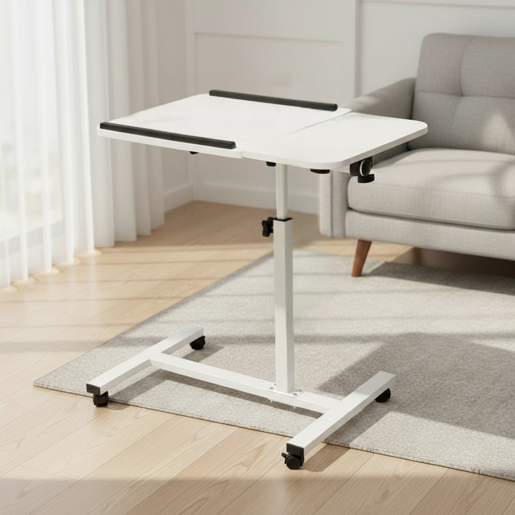Adjustable Overbed Laptop Desk with Wheels.