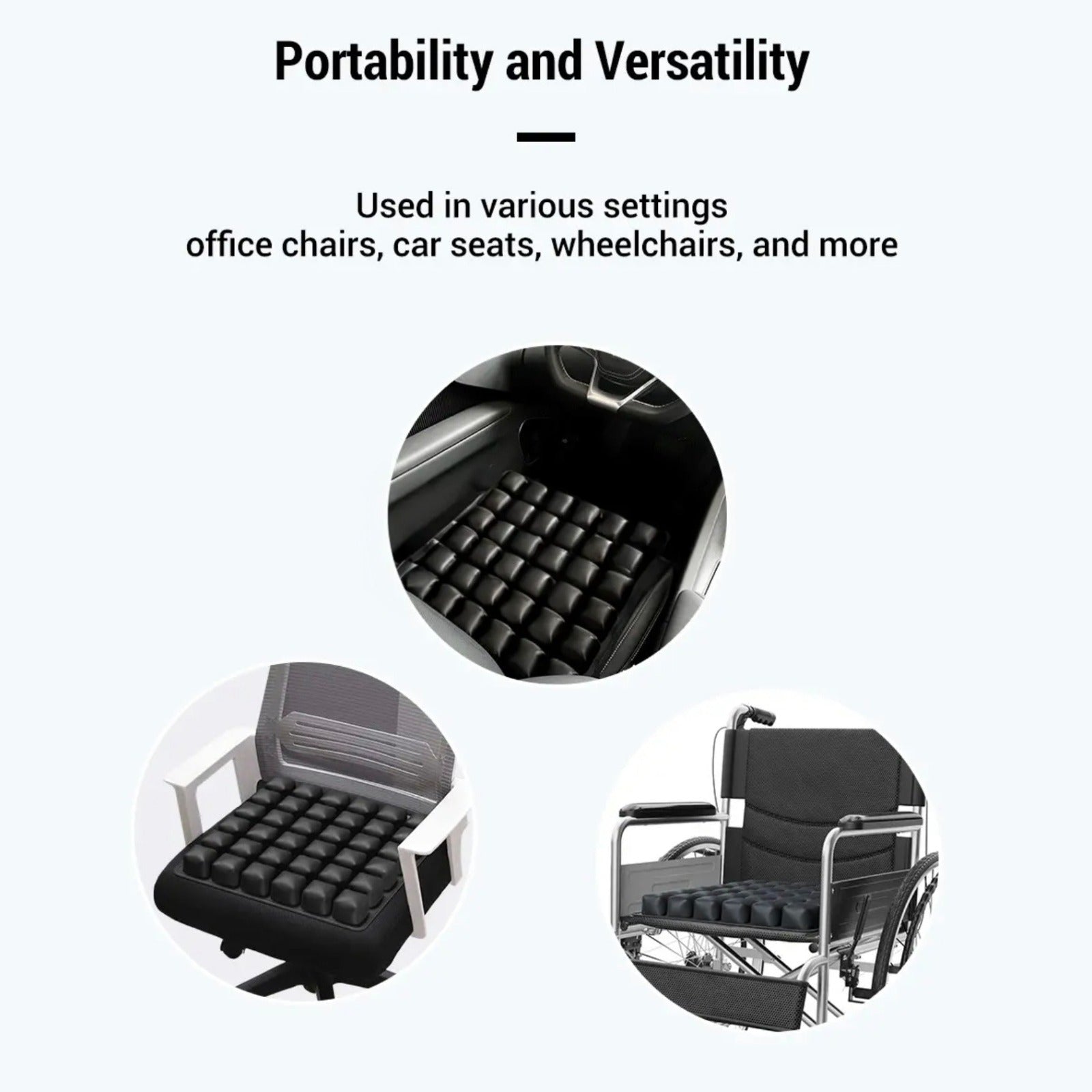 An Air Seat Cushion is Placed at Multiple Areas.