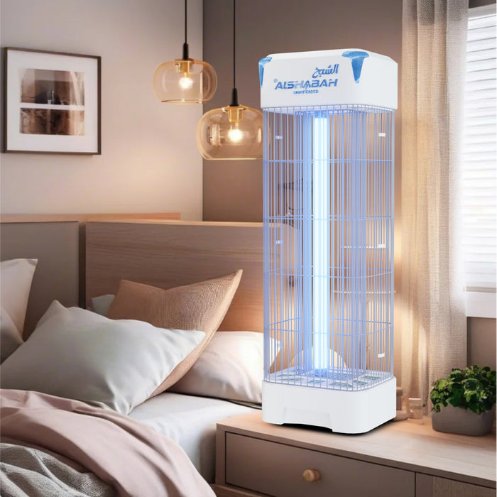 Alshabah Pro Flying Insect Killer is kept on Bedside Table.