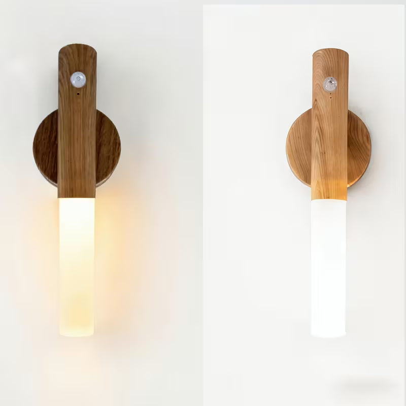 An Intelligent Motion Sensor LED Decor Lights are Fixed on the Wall.