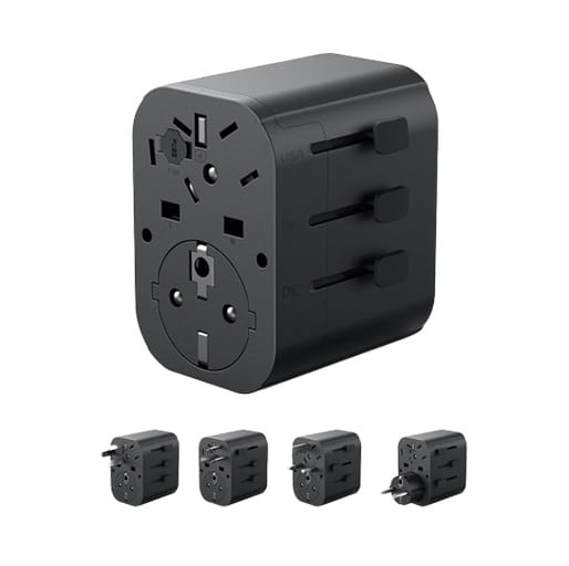 Anker 312 Outlet Extender Travel Adapter A9212K11 in black color