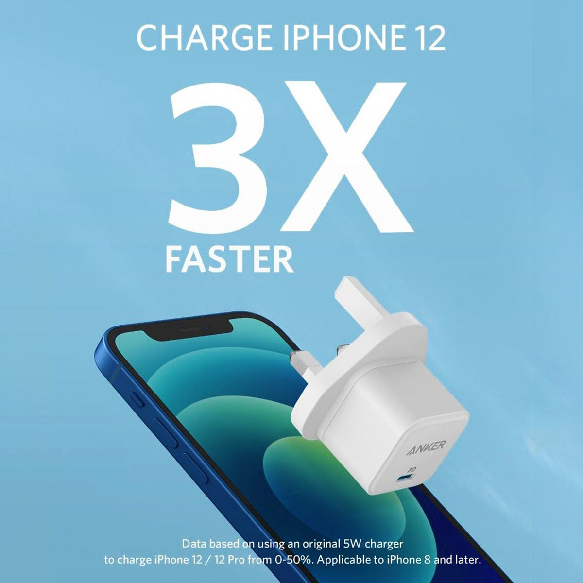 Anker PowerPort III 20W Cube USB-C Port High-Speed Mini Charger, 3 times faster