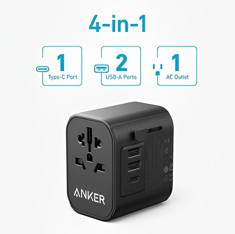 Anker 312 Outlet Extender Travel Adapter A9212K11 with various port types